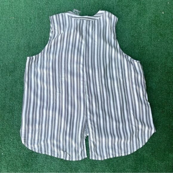 Sanctuary Striped Sleeveless Button Front Top Size 1X - Picture 9 of 9